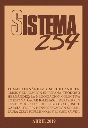 SISTEMA REVISTA DE CIENCIA SOCIALES Nº 254 ABRIL 2019