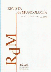 REVISTA DE MUSICOLOGÍA, VOL. XLIII. Nº 2 SEDEM