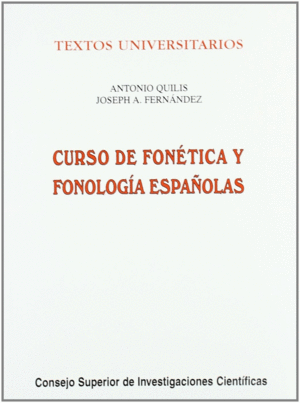 CURSO DE FONÉTICA Y FONOLOGÍA ESPAÑOLAS