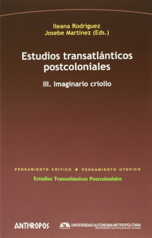 ESTUDIOS TRANSATLÁNTICOS POSTCOLONIALES III