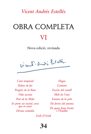OBRA COMPLETA VI   VICENT ANDRÉS ESTELLÉS (NOVA ED