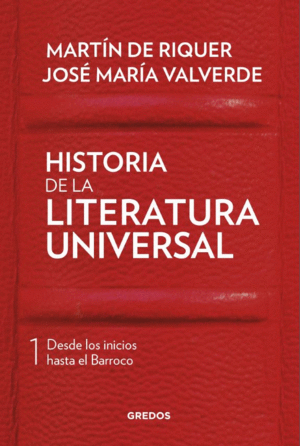 HISTORIA DE LA LITERATURA UNIVERSAL, VOL.1