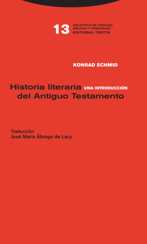 HISTORIA LITERARIA DEL ANTIGUO TESTAMENTO