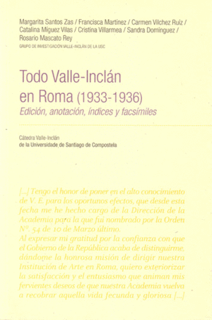 VI/5-TODO VALLE-INCLAN EN ROMA (1933-1936)