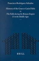 HISTORY OF THE GRAECO-LATIN FABLE